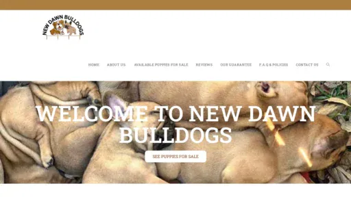 A screenshot of Newdawnbulldogs.com