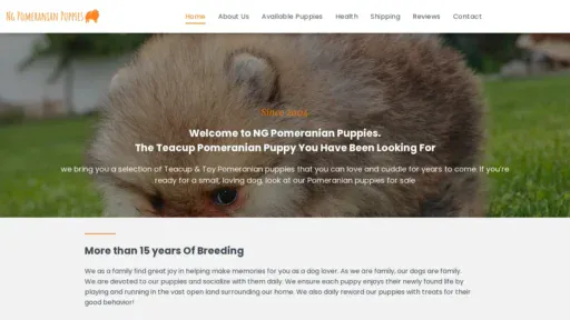 A screenshot of Ngpomeranian.co