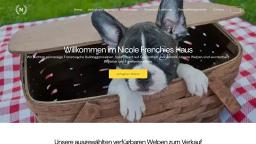 A screenshot of Nicolefrenchieshaus.com