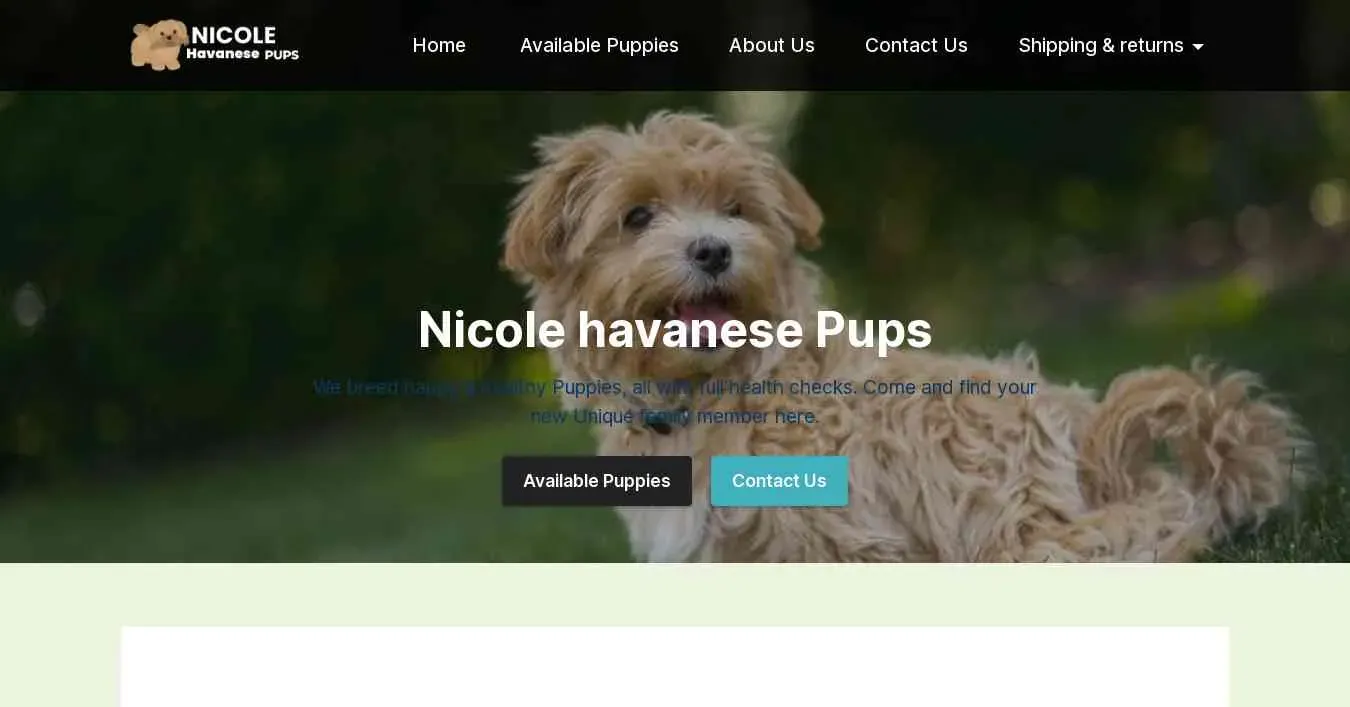 is nicolehavanesepups.com legit? screenshot