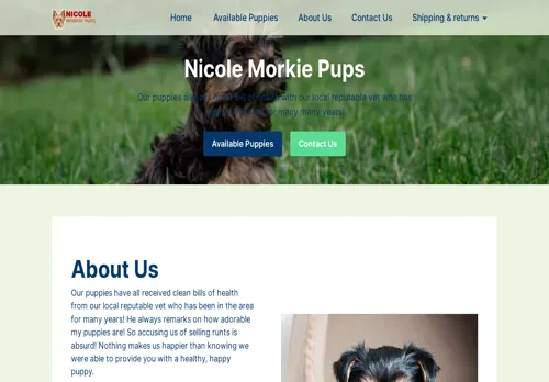 is nicolemorkiepups.com legit? screenshot