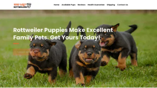 A screenshot of Nordvalleyrottweilers.com