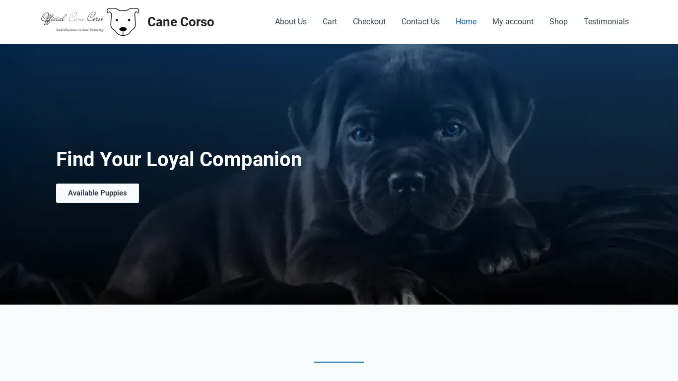 is officialcanecorsopuppies.com legit? screenshot