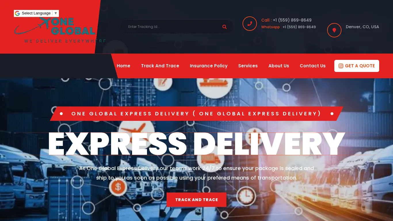 is oneglobalexpressdelivery.com legit? screenshot