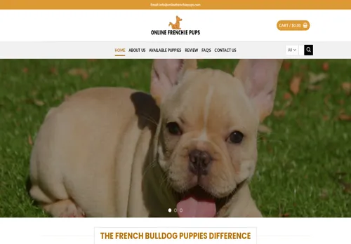 is onlinefrenchiepups.com legit? screenshot
