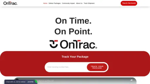 A screenshot of Ontrackmailing.net
