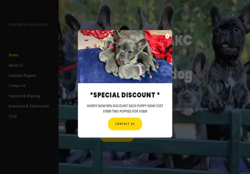 is ourfrenchieshome.com legit? screenshot