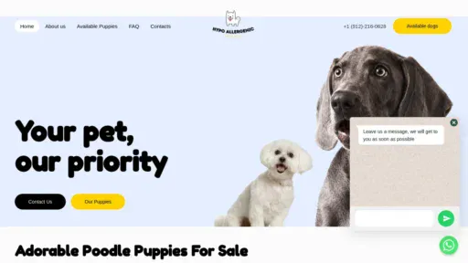 A screenshot of Ourhomepuppies.us