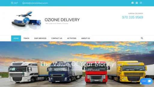 A screenshot of Ozionedelivery.com