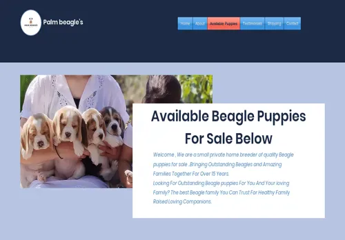 is palmsbeagles.com legit? screenshot
