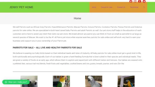 A screenshot of Parrotslivehouse.center