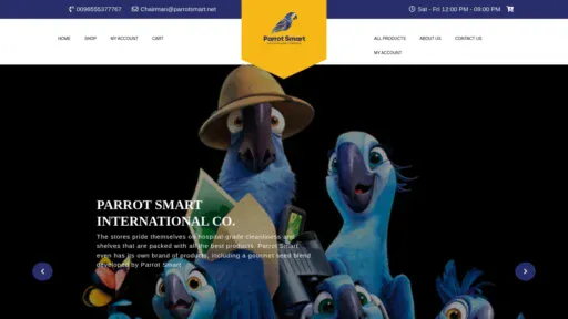 A screenshot of Parrotsmart.net