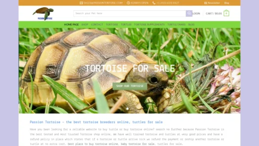 A screenshot of Passiontortoise.com