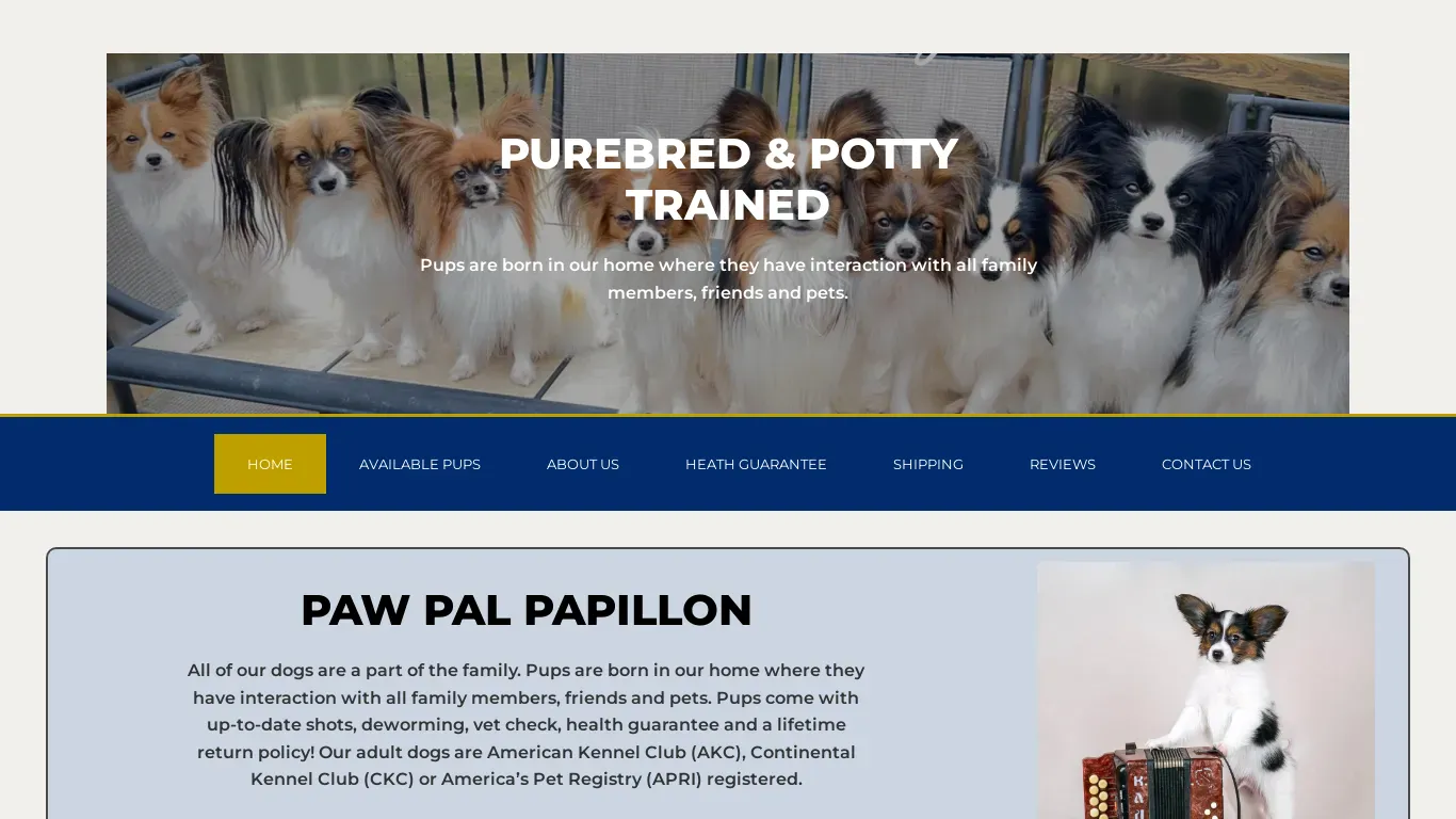 is pawpalspapillon.com legit? screenshot