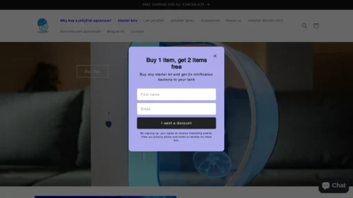 A screenshot of Petjellyfishus.com