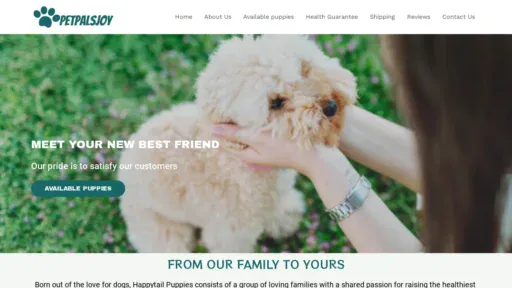 A screenshot of Petpalsjoy.com