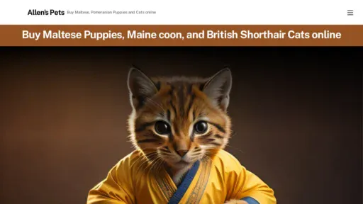 A screenshot of Pets-lagoon.com