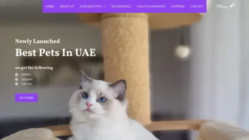 A screenshot of Petsnowuae.com