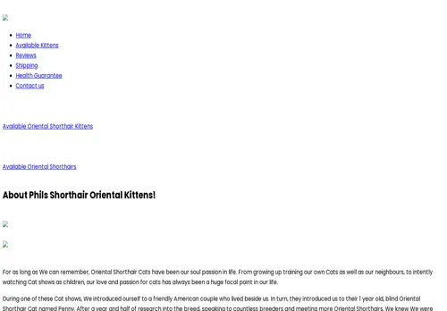 is philsshorthairorientalkittens.com legit? screenshot