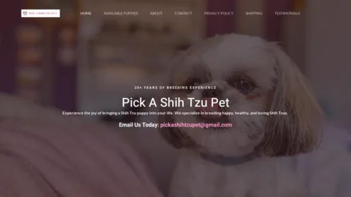 A screenshot of Pickashihtzupet.com