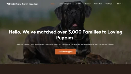 A screenshot of Poeticanecorsobreeders.com