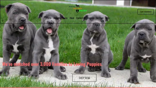 A screenshot of Poeticcanecorsobreeder.com