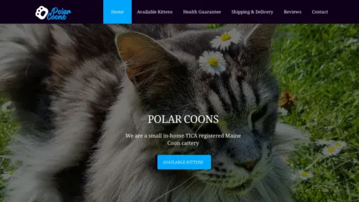 A screenshot of Polarcoons.com