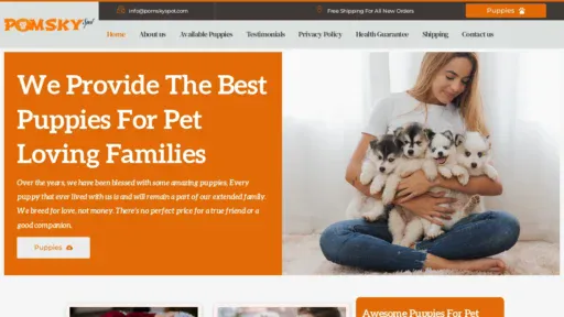 A screenshot of Pomskyspot.com
