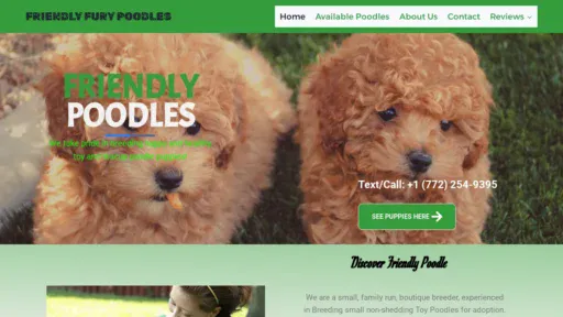 A screenshot of Poodlefuryfriend.com