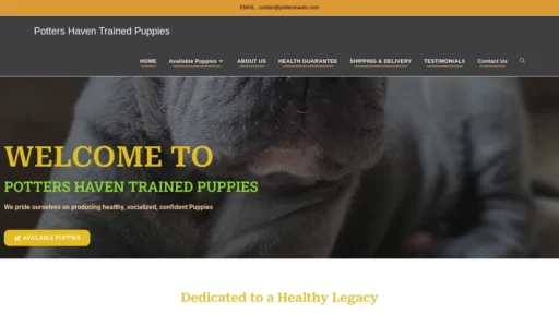 A screenshot of Pottershaven.com