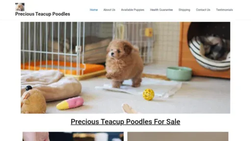 A screenshot of Preciousteacuppoodles.net