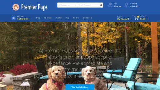 A screenshot of Premierpups.org