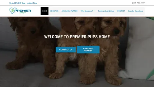 A screenshot of Premierpups1.com