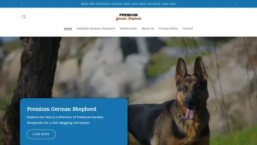A screenshot of Premiumgermanshepherd.com