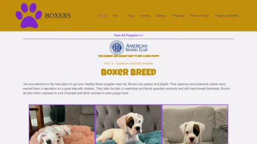 A screenshot of Prettyboxers.com
