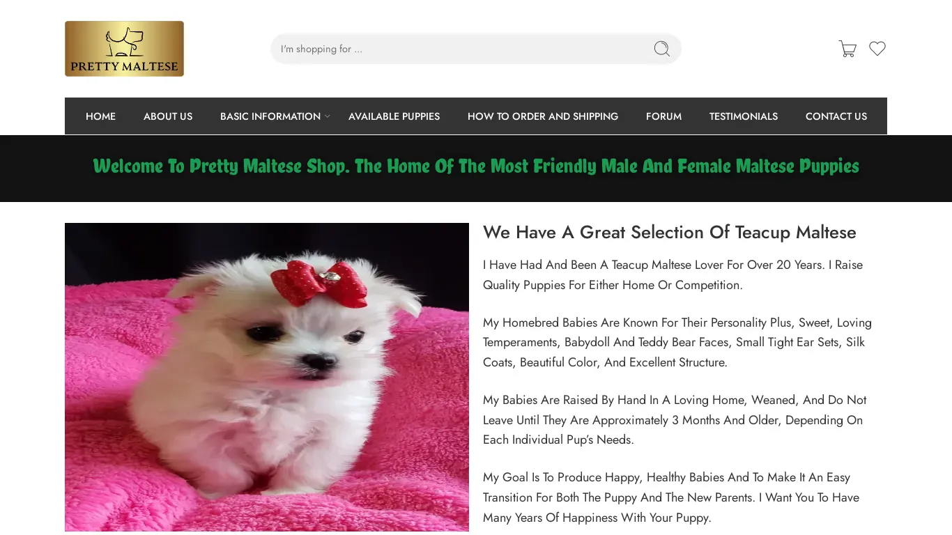 is prettymaltese.com legit? screenshot