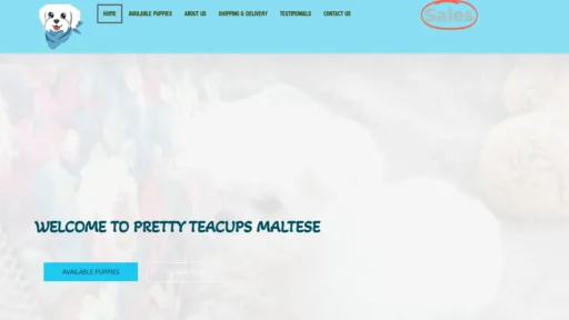 A screenshot of Prettyteacupsmaltese.com