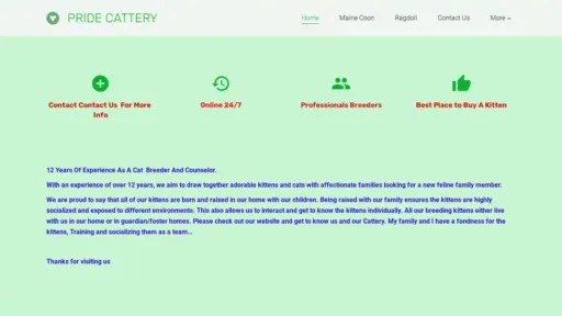 A screenshot of Pridecattery.shop
