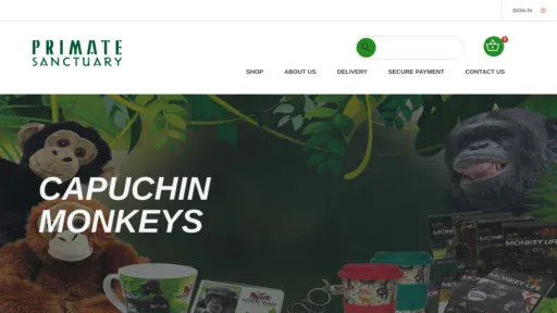 A screenshot of Primatesshelter.com