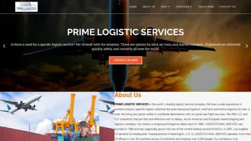 A screenshot of Primelogistic-services.com