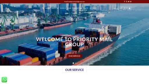 A screenshot of Prioritymailgroup.com