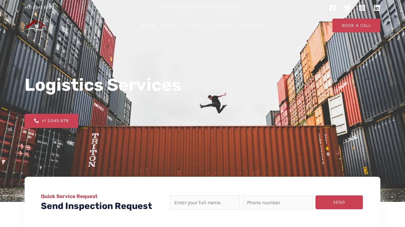 A screenshot of Priorityshippinglogistics.com