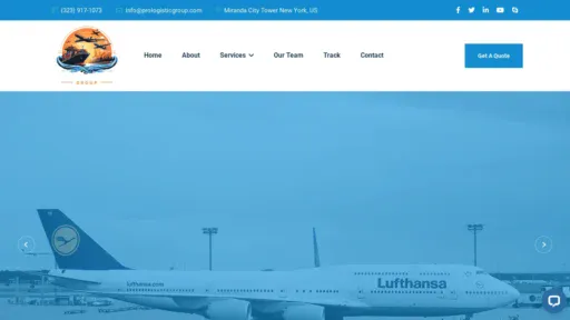 A screenshot of Prologisticgroup.com