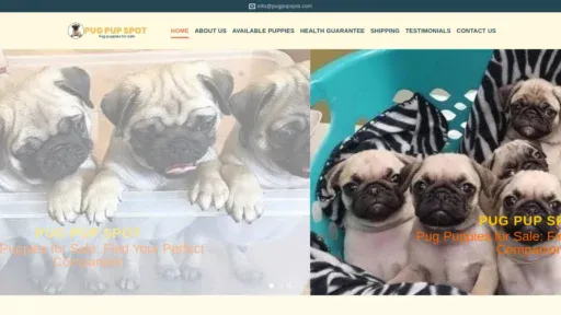 A screenshot of Pugpupspot.com
