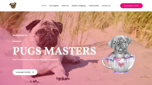 A screenshot of Pugsmasters.com