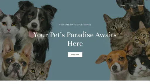 A screenshot of Puphomes.com