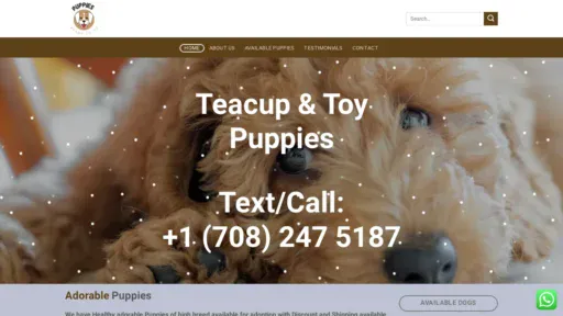 A screenshot of Puppiesreadytogo.com