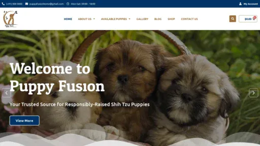 A screenshot of Puppyfusion.com