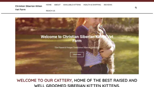 A screenshot of Purekittensfarm.com