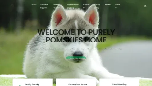 A screenshot of Purelypomskieshome.com